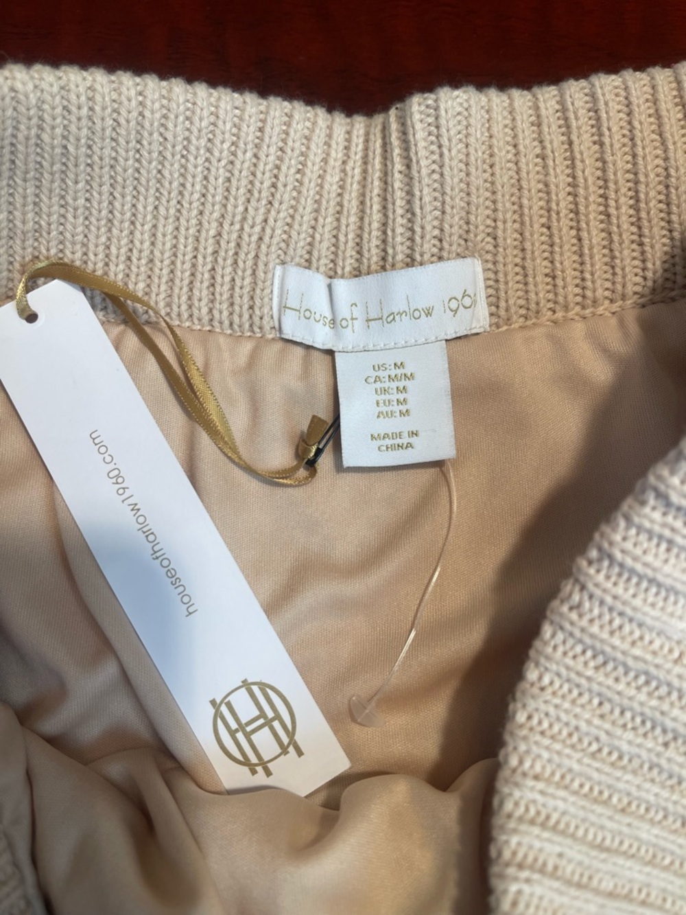House of Harlow 1960 Cream Crochet Knit Maxi Skirt Size M Coastal Quiet Luxury - Picture 4 of 8